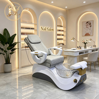 Chaise de manucure et pédicure professionnelle, chaise de pédicure spa, massage des pieds, drainage automatique pour salon de manucure de luxe