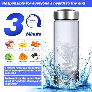 2024 Hydrogen Water Bottle Hydrogen Water Bottle Generator 3Min Quick Electrolysis Suitable For Travel Exercise