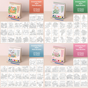 Ensemble de peinture à l'<span class=keywords><strong>aquarelle</strong></span> sans désordre Panwenbo pour enfants, peinture à l'eau avec livres de coloriage pour tout-petits - Product Image 4