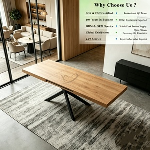 OKAY Dining <strong>Table</strong> Moisture Resistant Smooth Surface Hotel Apartment Space Saving Villa Modern Minimalist MDF Dining <strong>Tables</strong> - Product Image 1