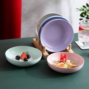 Platos para Bebés de Grado Alimenticio, Nueva Tendencia, Ecológicos, Naturales, Biodegradables, de Paja de Trigo, Juegos de Vajilla de Plástico - Product Image 2