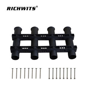 Zhibo Four-Piece Fishing Rod Holder Metal and Plastic with Nylon Bracket for Boat Fishing Gear - Product Image 5