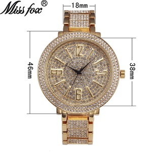 Reloj de Aleación con Diamantes Incrustados y Esfera Grande para Hombre, Elegante y Lleno de Diamantes. - Product Image 4