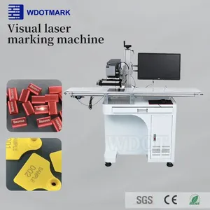 Machine de marquage laser à fibre industrielle haute vitesse avec positionnement visuel 20W 30W 50W et convoyeur pour clé USB et métal - Product Image 1