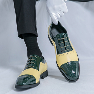 Nouvelles Idées de Produits 2026 – Chaussures Habillées Homme en Cuir Plein Brogue, Style Italien Élégant, Semelle Épaisse Rehaussante - Product Image 6