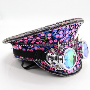 Vente chaude <span class=keywords><strong>Halloween</strong></span> Cap <span class=keywords><strong>pour</strong></span> Occasions Festives <span class=keywords><strong>Musique</strong></span> <span class=keywords><strong>Horreur</strong></span> Nuit Rio Carnaval Vénitien Sequin Fantaisie Burning Man Party Hat - Product Image 5