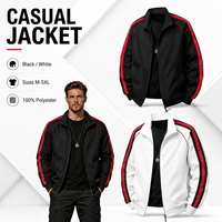 Blouson Bomber Coupe-Vent Homme Automne, Veste Décontractée Sportive d'Extérieur, Design Patchwork, Fermeture Éclair, Effet Délavé pour Moto