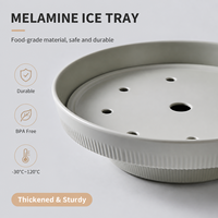 Assiette en mélamine effet glace sèche, gris spatial mat, fumé, durable, pour service à domicile, cocktails, desserts, incassable