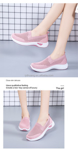 Chaussures <span class=keywords><strong>d</strong></span>'été en maille <span class=keywords><strong>pour</strong></span> femmes Chaussures de sport <span class=keywords><strong>d</strong></span>écontractées respirantes Semelle souple Baskets en PVC - Product Image 6