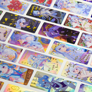 Cartes <span class=keywords><strong>photo</strong></span> holographiques personnalisées, jeu de cartes à collectionner TCG, collection de cartes de célébrités, anime, dessins animés, Kpop, cartes flash en feuille laser - Product Image 4