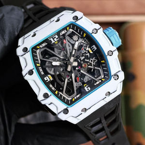 Montre mécanique automatique en fibre de carbone de style ouvert pour hommes, avec fonction étanche et design tendance - Product Image 2