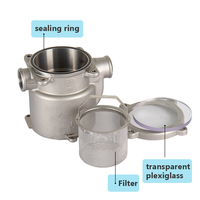 Accessoires de bateau fabriqués en Chine, en acier inoxydable 316L, filtre à eau de mer, filtre en plastique pour eau de mer