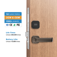 Cerradura Inteligente para Habitaciones de Hotel con Manija Dividida de Aleación de Zinc, Sistema de Gestión de Cerraduras Inteligentes con Tarjeta RFID Electrónica Sin Conexión para Hoteles