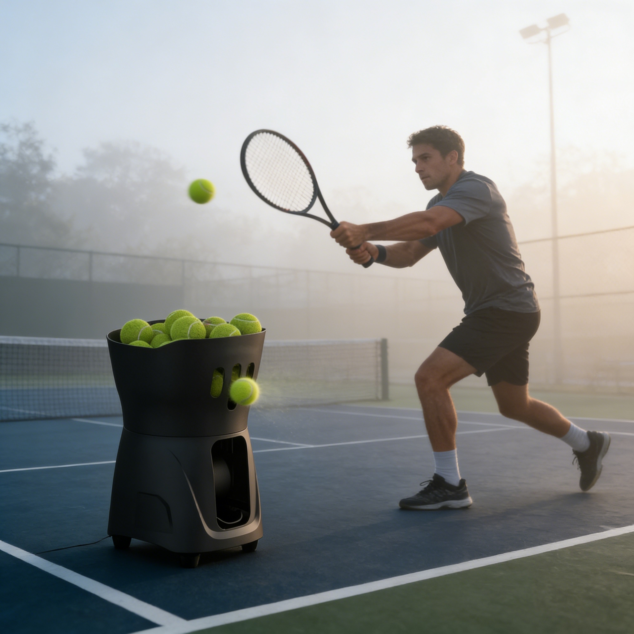 High Grade Tennis Serving Machine Ball Thrower Remote Control for Indoor Tennis Training Ball Throwing Practice