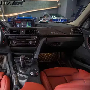 ชุดแต่งภายในคาร์บอนไฟเบอร์ 7 ชิ้น สำหรับ BMW ซีรีส์ 3 4 รุ่น F30F32F34F36  ประกอบด้วยคอนโซลกลาง แผงหน้าปัด มือจับประตูด้านใน - Product Image 4