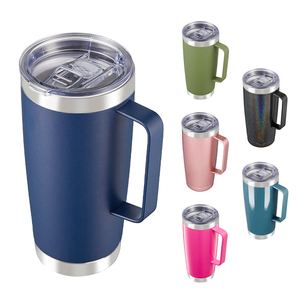 WeVi Bán Sỉ Cốc Vại Cà Phê Du Lịch Hai Lớp 20Oz Bằng Thép Không Gỉ Có Tay Cầm - Product Image 1