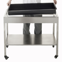 Barbecue au charbon de bois multifonctionnel en acier inoxydable de 100x40 cm pour usage commercial