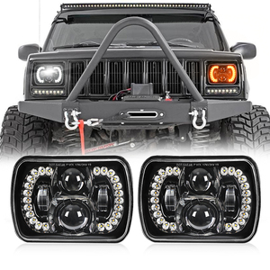ไฟหน้า LED ทรงสี่เหลี่ยม7X6นิ้วสำหรับ Jeep Wrangler <span class=keywords><strong>Yj</strong></span> <span class=keywords><strong>YJ</strong></span> ไฟหน้าสี่เหลี่ยม LED 60W 5X7นิ้ว - Product Image 6