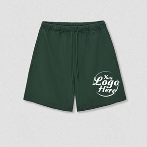 Pantalones Cortos Deportivos Transpirables para Hombre, 380G, 100% Algodón, Corte Holgado, Color Beige y Verde Oliva, de Alta Calidad, Secado Rápido, Antiarrugas - Product Image 3