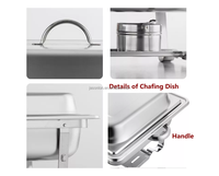 Bestseller Jasonlon JCL433-1 Buffet Speisenwärmer Edelstahl Hotel Chafing Dish Catering-Ausrüstung Rechteckiger Klapprahmen Alkoholbetrieben