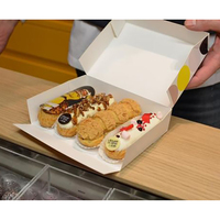 Boîte à brownies au chocolat avec conception de logo personnalisée avec diviseur boîte d'emballage pour pâtisserie cuisson boulangerie croissant gâteau français éclairs