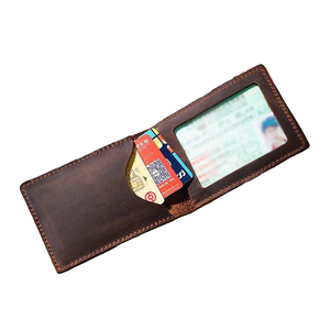 Porte-cartes en cuir véritable rétro vintage pour homme et femme pour permis de conduire Sac d'immatriculation de véhicule - Product Image 3