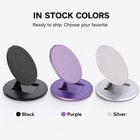Support de téléphone magnétique puissant en alliage d'aluminium N52, support pliable avec anneau, béquille de bureau réglable, poignée de téléphone à clipser
