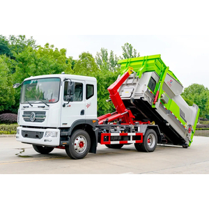 Camion à ordures Dongfeng D9 4x2 à crochet, 12 m³ de capacité, chargement arrière, véhicule de collecte des déchets, diesel - Product Image 3