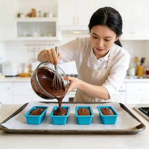 DIY Non-Stick Silicone Mold Rectangle Loaf Pan for Cake Bread Meatloaf or Toast-Homemade <b>Baking</b> Tools <b>Accessories</b> - Product Image 3