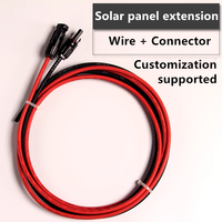Câble d'extension solaire 6mm² avec connecteurs, câbles d'alimentation 1000V 1500V, câble d'extension de panneau solaire avec conducteur en cuivre