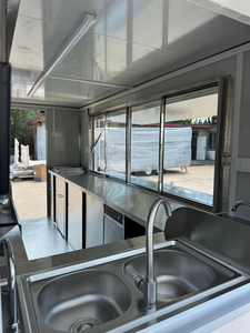 Remorque alimentaire multifonctionnelle vintage <span class=keywords><strong>à</strong></span> faible coût, chariot <span class=keywords><strong>à</strong></span> kebab, hot-dogs et churros, Europe Australie, sur roues, cuisine mobile, bar - Product Image 4