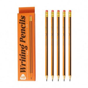 Factory Cheap 12Pcs Customized Eco Friendly Kids Drawing HB Black Plastic Hexagonal Pencils Set with <b>Eraser</b> Color Box Student - Product Image 3