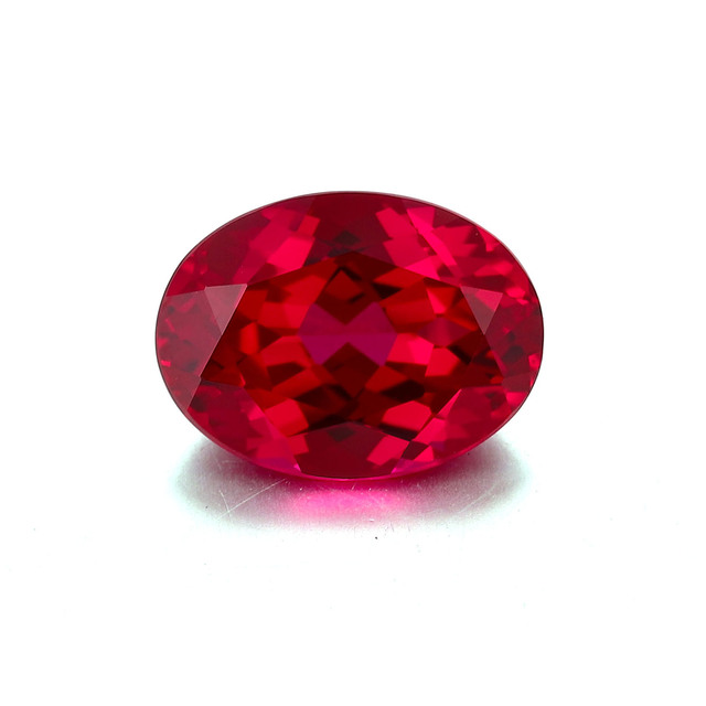 Oval Cut 1Carat Pigeonblood Ruby Price Gemstone Price Per Gram Loose Synthetic Ruby Price Per Carat GRC Certified