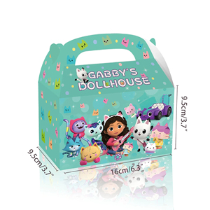 Boîte à bonbons dessin animé <span class=keywords><strong>Gabby</strong></span> Dollhouse Cats Party Paper Candy Box Fournitures Baby Shower Kids Girls Birthday Party Gift Box - Product Image 3