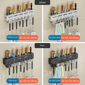 Оптовая продажа настенный кухонный нож стеллаж Органайзер кухонная утварь полка палочки для еды/Ложка для хранения Держатели кухонные стеллажи для выставки товаров - Product Image 6