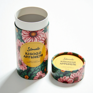 Caja cilíndrica de diseño personalizado, difusor de Aroma cosmético, aceites esenciales, botella para el cuidado de la piel, caja de embalaje de tubo de papel redondo de cartón - Product Image 3