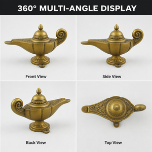 Lámpara de Vinilo con Forma de Lámpara Mágica de Aladino en Bronce Antiguo, Decoración para Sala de Estar, Estantería, Cafetería, Fiestas Temáticas, Artículo Coleccionable, Regalo - Product Image 2