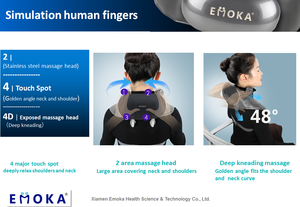 Masseur électrique pour le cou à chaud, vente chaude 2025, avec chaleur apaisante, massage intelligent, marteau de massage, silicone, ABS - Product Image 4