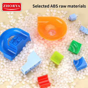 Zhorya ชุดบล็อกก่อสร้างสำหรับแข่งวิ่งหินอ่อน340ชิ้นบล็อกสไลด์ของเล่นอิฐทำมือ - Product Image 4