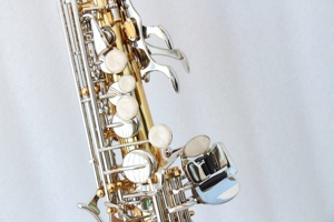 Saxophone soprano en Si bémol, corps laqué or, clés nickelées, clé de G haute, style japonais classique, <span class=keywords><strong>instrument</strong></span> à vent facile à souffler - Product Image 3