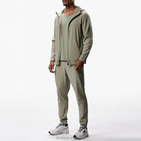 Ensemble de Survêtement Personnalisé pour Homme : Jogging, Pantalon de Sport, Sweat à Capuche, Veste Coupe-Vent Tissée pour Entraînement et Course