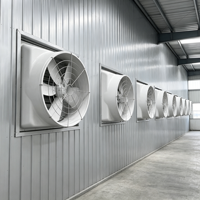 560 #   Ventilateur extracteur mural en fibre de verre 560*560*450mm FRP 380v AC pour l'élevage de poulets