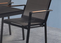 Meubles de jardin Chandar, table et chaises de salle à manger, ensemble de table et chaises d'extérieur pour café et restaurants