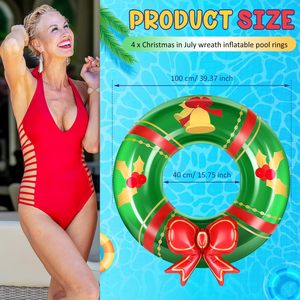 Flotador Inflable para Piscina con Forma de Corona y Lazo, Anillo de Natación Grande, Juguete para Piscina para Adultos, Decoración para Fiestas de Verano en la Playa o el Lago - Product Image 5