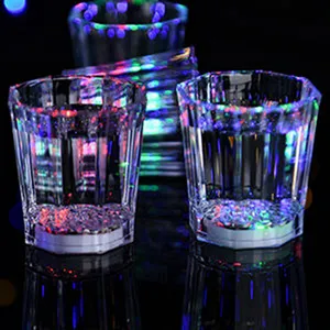 Led light up cola cup 14oz PS flashing handle beer cup led drink cup