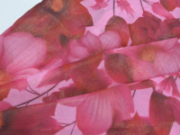 Tissu floral imprimé numérique personnalisé en Poly Ratti/Swiss/Japan Voile avec feuille d'or pour Toub Soudanais, Dirac Somalien, Lafaya