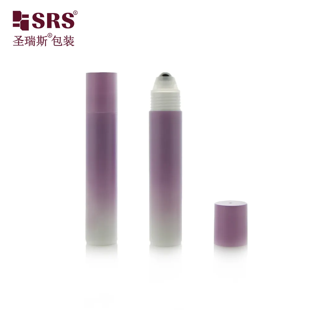 SRS 20ML Painting Gradient Purple Blue Color No Leakage PP Roll On Bottle For Cosmetics Liquid Natural Herb Serum Deodorant