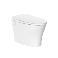 Bidet WC CUPC sans électricité, à siphon en S, conforme ADA, en céramique, avec commande mécanique latérale et réservoir d'eau intégré
