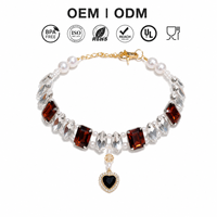 Collier pour animaux de compagnie Black Tea Time pour chats et chiens, accessoires personnalisés pour chiots