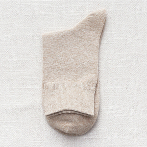 Chaussettes 100% coton de couleur unie pour hommes, chaussettes ras du cou de haute qualité - Product Image 5
